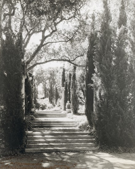 Arcady, George Owen Knapp house, Sycamore Canyon Road, Montecito, California, 1917. Creator: Frances Benjamin Johnston.