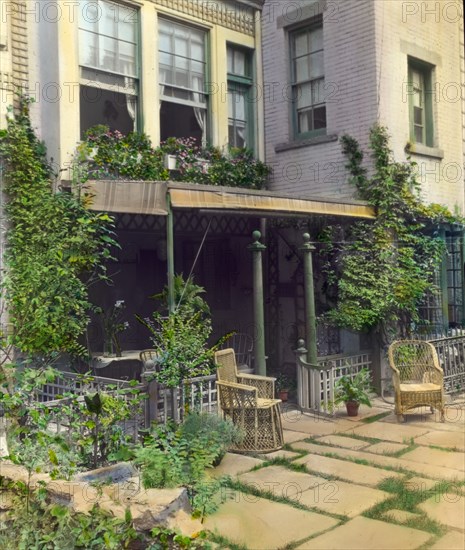 Flagstones, Charles Clinton Marshall house, 117 West 55th Street, New York, New York, 1922. Creator: Frances Benjamin Johnston.
