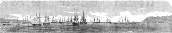 The Transport Fleet Embarking the Troops, at Varna, 1854. Creator: Unknown.