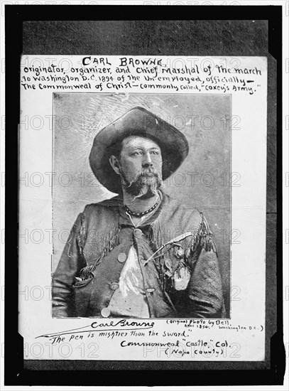 Carl Browne, Organizer of Coxey's Army, c1894, (between 1911 and 1920). Creator: Harris & Ewing.