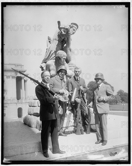 Senator Thompson & German war relics, c1914-1920. Creator: Harris & Ewing.