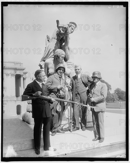 Senator Thompson & German war relics, c1914-1920. Creator: Harris & Ewing.