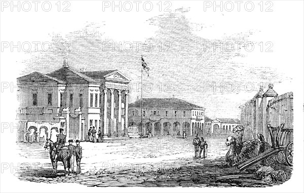 Eupatoria - (Custom-House) Quarters of Captain Payne's Detachment of Marines, 1854. Creator: Unknown.