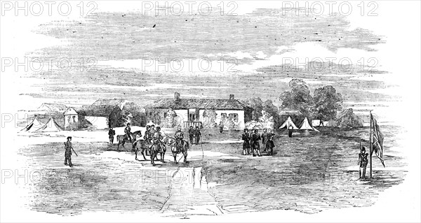 Head-Quarters of Lord Raglan, near Balaclava - from a sketch by Lieutenant Montagu O'Reilly, 1854. Creator: Unknown.