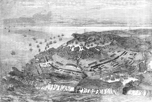 The Siege of Sebastopol - general view, 1854. Creator: Unknown.