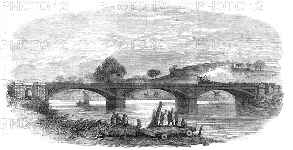 The Iron Railway Bridge, over the River Taw, near Barnstaple, 1854. Creator: Unknown.