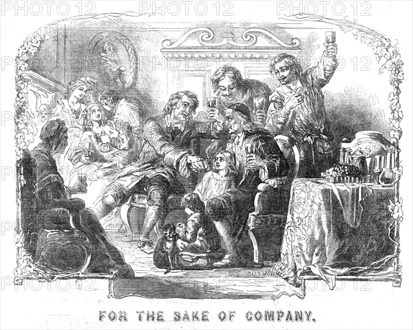 For the Sake of Company, 1854. Creators: Unknown, George Dalziel.