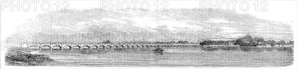 Bridge across the Cauvery, at Trichinopoly, 1854. Creator: Unknown.