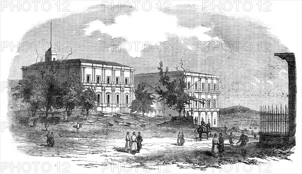 The French Military Barracks, outside Pera, 1854. Creator: Unknown.