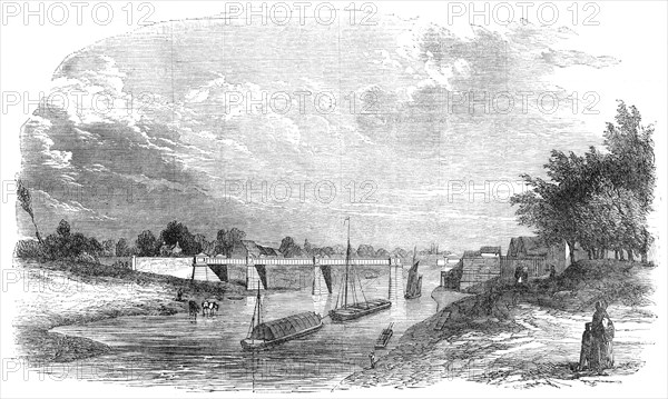 New Bridge over the Severn, at Upton, 1854. Creator: Unknown.