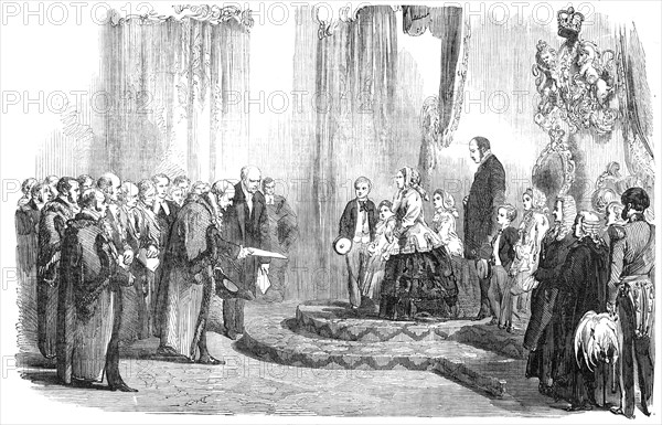 Presentation of Addresses to Her Majesty, at the Station Hotel, Hull, 1854. Creator: Unknown.