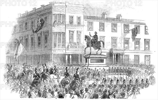 Inauguration of Marochetti's Statue of Her Majesty, at Glasgow, 1854. Creator: Unknown.