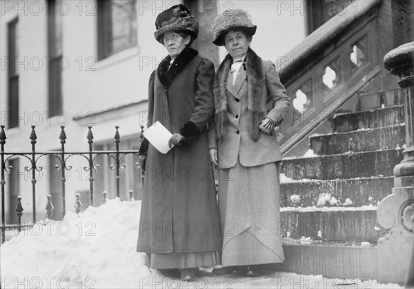 Women's Christian Temperance Union - Mrs. Lillian Stevens And Mrs. Anna Gordon, 1911. Creator: Harris & Ewing.