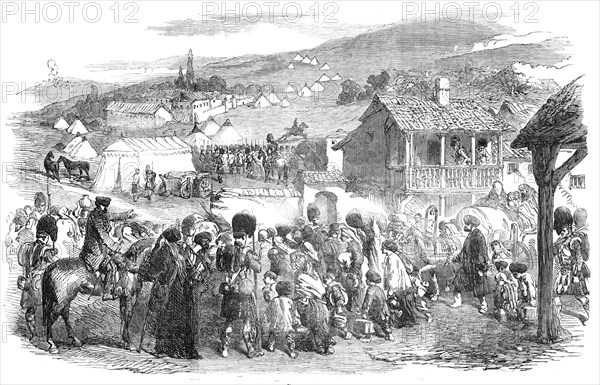 The Inhabitants leaving Balaclava, by Order of Lord Raglan, 1854. Creator: Unknown.