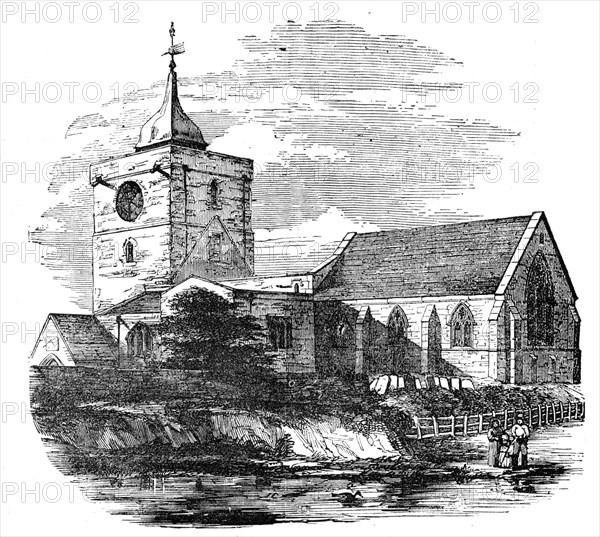 Ponteland Church, Northumberland, 1854. Creator: Unknown.