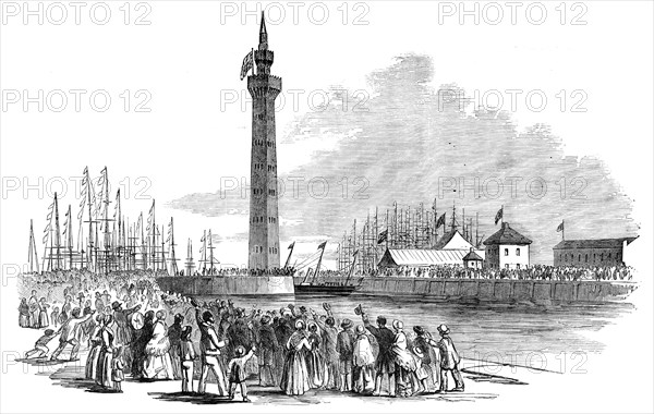 The Fairy Steamer entering Grimsby Dock, 1854. Creator: Unknown.