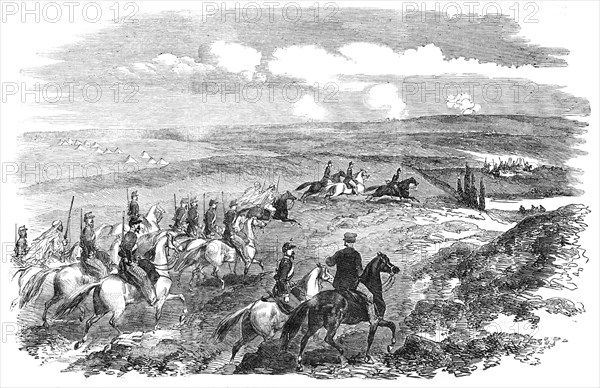 The Siege of Sebastopol - General Canrobert and Escort, 1854. Creator: Unknown.