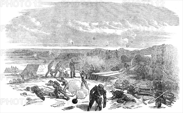 Opening of the Bombardment of Sebastopol - Chapman's Battery, 1854. Creator: Unknown.