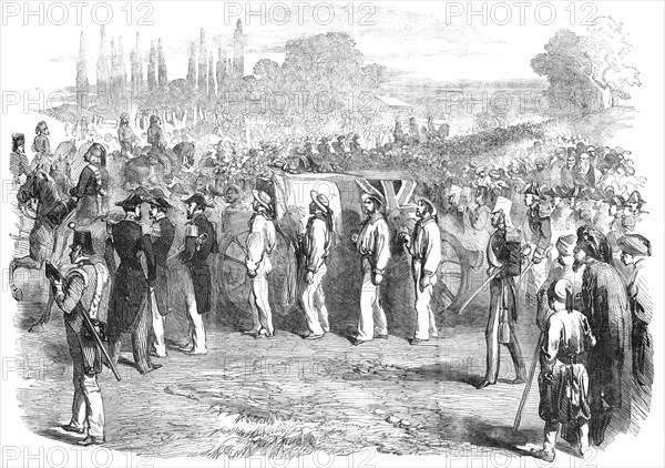 Funeral of Captain Parker, at the Champ des Morts, at Pera, 1854. Creator: Unknown.