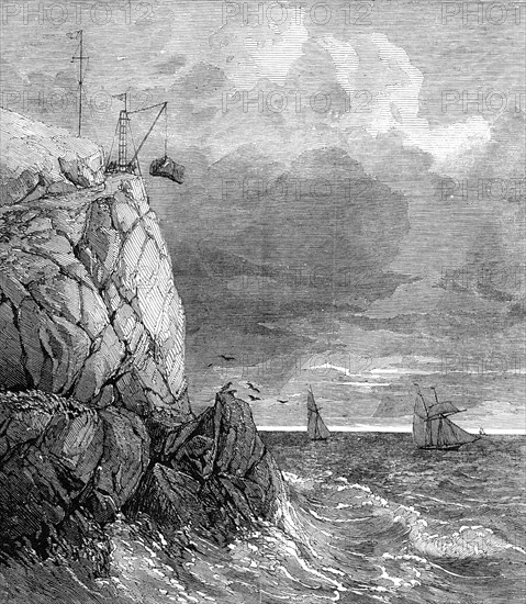 The Lizard Serpentine Signal-Staff Quarry, near Cadgwith, Cornwall, 1854. Creator: Unknown.