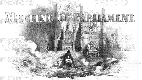 Meeting of Parliament, 1854. Creator: Unknown.