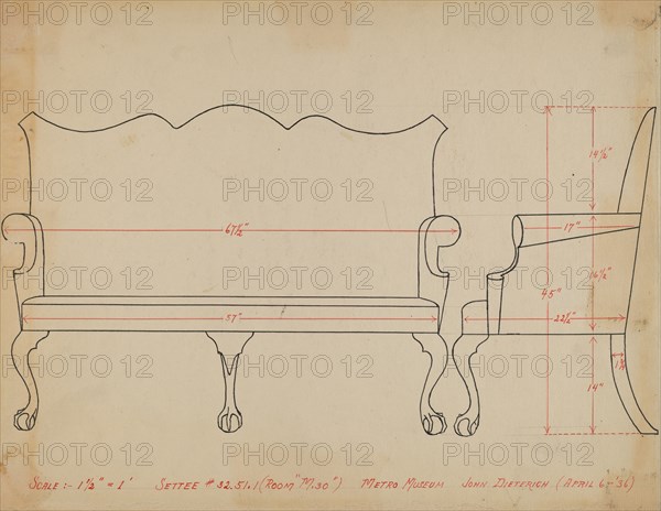 Settee, 1936.