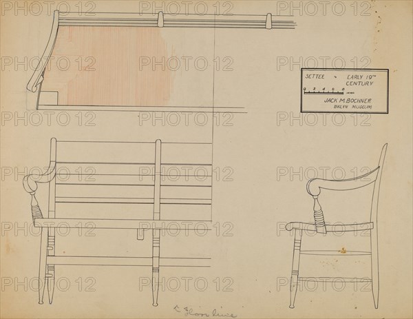 Settee, c. 1936.