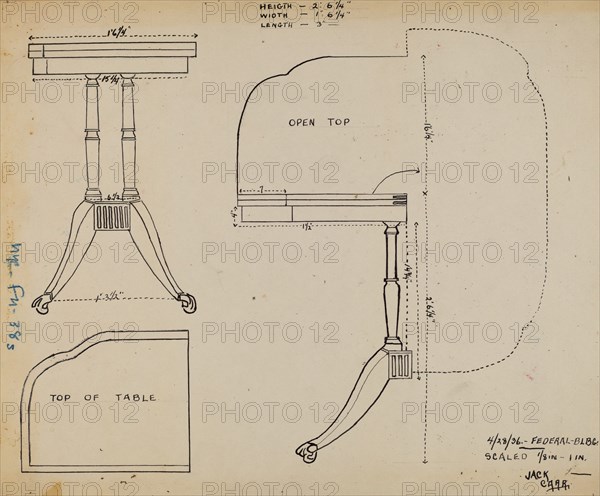 Card Table, 1936.