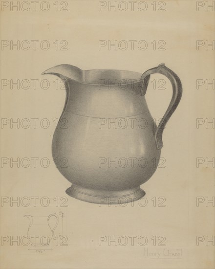 Pitcher, c. 1936.