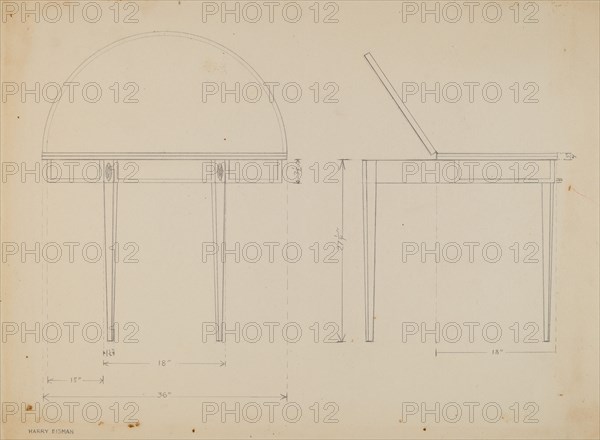 Card Table, c. 1937.