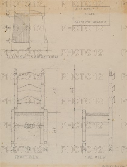 Side Chair, c. 1937.