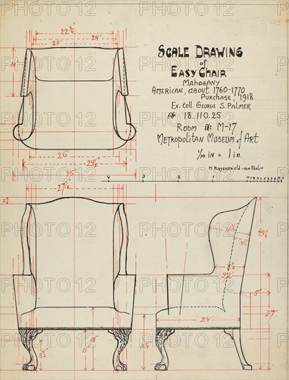 Wing Chair, c. 1936.