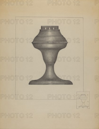 Pewter Lamp, c. 1936.