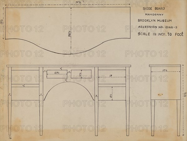 Side Board, 1935/1942.