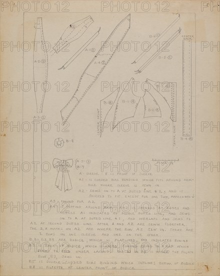 Dress Pattern, c. 1936.