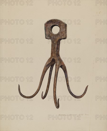 Iron Pot Hook, c. 1940.