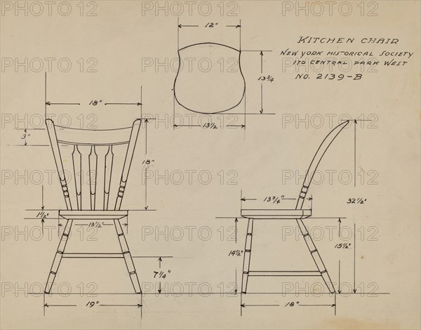 Kitchen Chair, c. 1935.