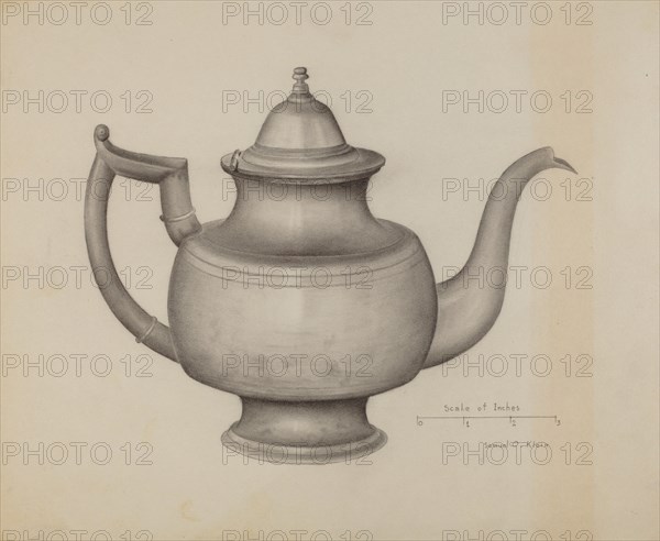 Pewter Teapot, c. 1936.