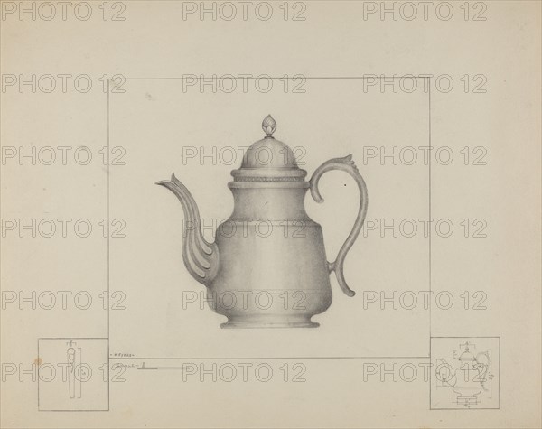 Pewter Teapot, c. 1937.