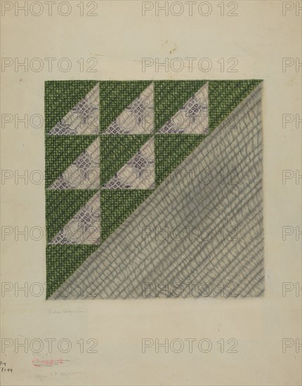 Quilt Block, 1935/1942.