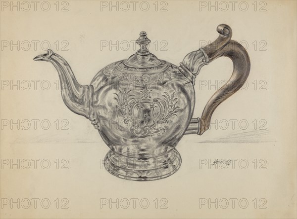 Silver Teapot, c. 1936.