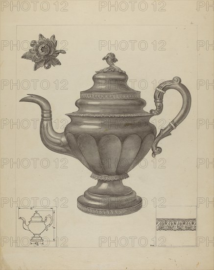 Silver Teapot, c. 1936.