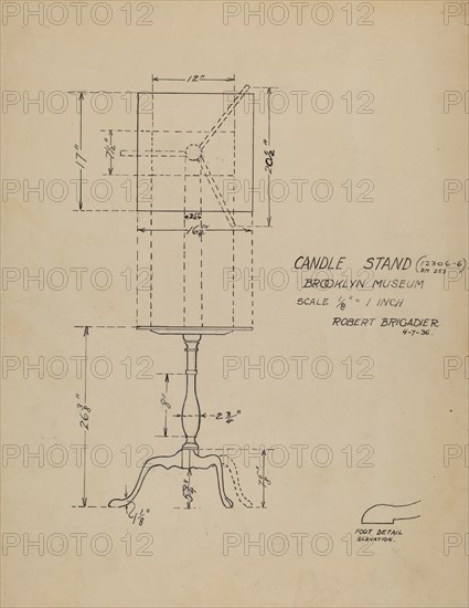 Candle Stand, 1935/1942.