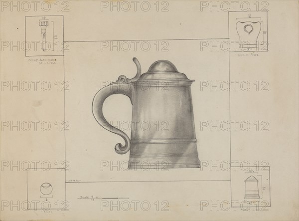 Pewter Tankard, c. 1936.