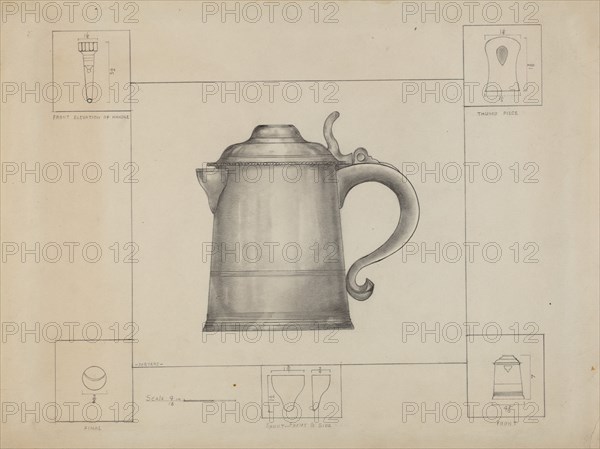 Pewter Tankard, c. 1936.