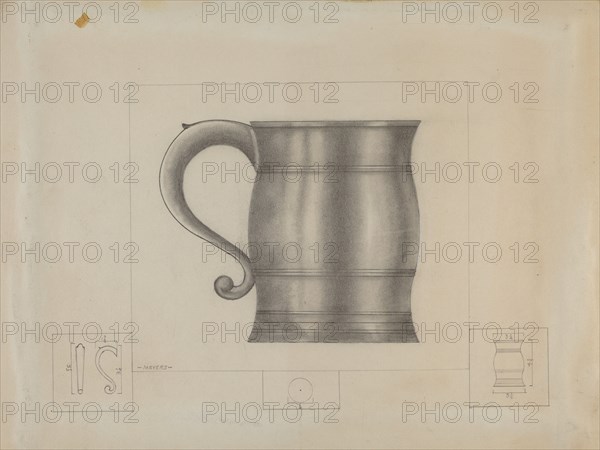 Pewter Tankard, c. 1936.