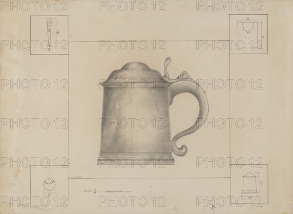 Pewter Tankard, c. 1936.