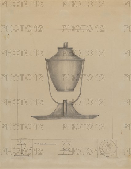 Whale Oil Lamp, c. 1936.