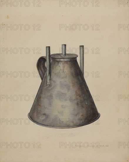 Whale Oil Lamp, c. 1942.