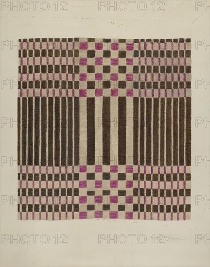 Woven Coverlet, c. 1937.